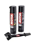 Kit detergente lubrificante per catena Motul C4 400 ml + C1 400 ml + spazzola per la pulizia della catena