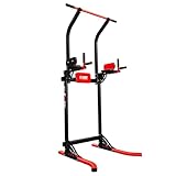 K-Sport: Power Tower Attrezzo fitness | Barra per trazioni autoportante | Torre di potenza multifunzione fino a 150 kg | Tute fitness | Torre di potenza con Dip Station & barra per trazioni |