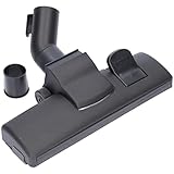 Kenekos - Bocchetta per aspirapolvere per Tubi da 32-35 mm Spazzola Universale per aspirapolvere, Bocchetta per Pavimenti in plastica con 2 rulli Compatibile con Miele AEG Siemens Bosch Kärcher ECC.