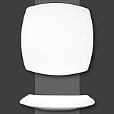 Confezione 6 Piatti piano quadrato serie TOKIO Piatto Saturnia MADE IN ITALY in porcellana 26 cm