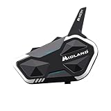 Midland - Interfono Moto Bluetooth + Mesh R1 Mesh Singolo, Auricolari Casco Moto Waterproof IPX6, Portata 500m, 23H, Audio RCF, Stereo Background, Compatibile TFT e Radio FM, 6 Persone Conference