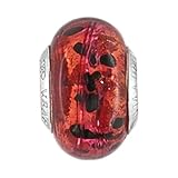 Venetiaurum - Charm in Vetro Originale di Murano e Argento 925 Adatto a Bracciali Componibili- Gioiello Made In Italy Certificato