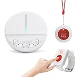 CYSSJF Pulsante Di Chiamata Di Emergenza, Salvavita Anziani , Allarme Anziani, Caregiver Pager, Allarme Per Anziani Al Collo, Sos Per Anziani Da Polso(1 Orologio+1 Pulsante+1 Ricevitori)