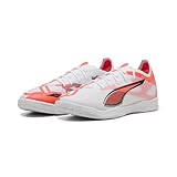 PUMA Ultra 5 Match It, Scarpe da Calcio Unisex - Adulto, Puma White Puma Black Glowing Red, 46 EU