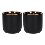 La Cafetière Tazze per espresso in ceramica a doppia parete, set di due, 7 ml, nero, LCDWMUG72PC