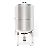 Wiltec Vaso di espansione 100 l verticale acciaio inox per impianti idrici, sistemi autoclave, membrana EPDM