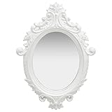 vidaXL Specchio da Parete Stile Castello 56x76 cm Bianco