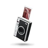 Fujifilm instax mini Evo Black- Fotocamera Ibrida a Sviluppo Istantaneo, Stampante per Smartphone, Design Analogico, 100 Combinazioni di Effetti, Dimensioni Stampa 86 x 54 mm