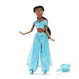 Disney Store Official Bambola classica Jasmine, Aladdin, 29 cm, bambola completamente snodabile con vestito regale; spazzola per capelli giocattolo inclusa. Prodotto adatto a bimbi dai 3 anni in su