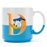 Disney Store Official tazza Paperino, 425 ml, design bianco e blu, utilizzabile in microonde e lavastoviglie