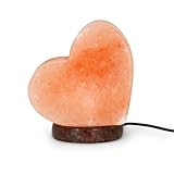 Legami Lampada di Sale, Cromoterapia, Forma Cuore, Effetto Luminoso, Luce Bianco Caldo, Sale Naturale Himalayano, 11 x 12 x 7.5 cm