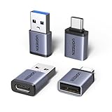 UGREEN Adattatore USB C a USB A OTG 10Gbps 4 Pezzi Adattatore Tipo A a Tipo C Ricarica Rapida Data SYNC Compatibile con iPhone 17 PRO Max Air MacBook Air iPad Galaxy S25