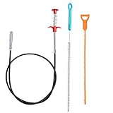 Stura lavandini e Scarichi 3 Pezzi Gancio per la pulizia della fogna lavello cucina Gancio pulizia lavandino Pinza per pulire le tubature Molla sturatubi Cleaning Claw per bagno, vasca(160 cm)
