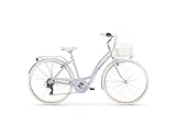 Bicicletta Cruiser MBM Primavera Donna Ruota 28" Cambio 6 Velocità (Azzurro)