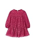 Mayoral Vestito Tulle Fantasia per Bambine e Ragazze Ciliegia 6 Anni (116cm)