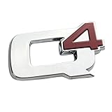 Scritta 3D baule in metallo Stelvio Q4 logo base nero, Compatibile con Alfa Romeo Stemma adesivo scritta portellone sportivo Stelvio Stelvio accessori Stelvio (Q4 Argento)