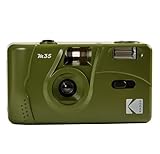 Kodak M35 DA00254, Macchina fotografica da 35 mm ricaricabile, con obiettivo grandangolare fisso, mirino ottico, flash integrato, batteria AAA, verde oliva