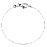 Bo&Pao Collana in nylon trasparente per Ciondolo, Catena per collana, in Argento Sterling 925, 38 cm