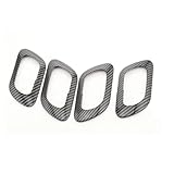 Viviance Materiale di finitura della maniglia della porta interna dell'auto ABS compatibile con Peugeot 3008 2009-2015 - Aspetto del modello di carbonio