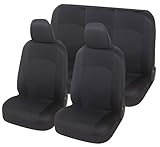 Auto Accessori Lupex - Coprisedili Auto Universali | Colore Nero | Set Fodere Copri Sedili Anteriori e Posteriori | Tessuto Poliestere | No Suv
