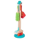 Battat - Set di pulizia Sweep n' Clean per bambini - Giocattoli di pulizia con scopa, mocio, spazzola, paletta e spolverino - Kit da gioco educativo per bambini, 2 anni +