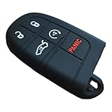 GUSCIO CHIAVE COVER Compatibile con RENEGADE CHEROKEE FIAT 500X FREEMONT IN SILICONE GOMMA LOGO (NERO)