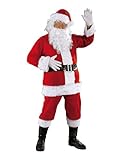 Rubies Costume Babbo Natale Deluxe adulti, Vestito completo e parruca con barba, Taglia Unica, Ufficiale Rubies per Natale, Feste, Carnivale, Cosplay