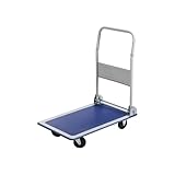 MISTRAL Carrello con Pianale Pieghevole in Acciaio, Portatutto con 4 ruote da trasporto con portata massima 150 kg