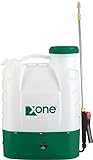 XONE | POMPA A SPALLA irroratrice con BATTERIA al litio (12V - 8Ah),16 litri con sebatoio resistente ai raggi UV. Lancia telescopica in acciaio