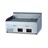 Fry Top - Griglia a Gas - Da Banco - Piastra 2/3 Liscia 1/3 Rigata - 730 x 550 x 400 h mm