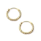 Orecchini a cerchio da donna - oro giallo 18K (750)