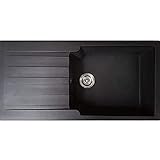 Essebagno 9013475 Sierra lavello 1 vasca grande 1 scarico in resina nera