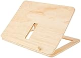Rayher leggio da tavolo per libri, tablet, ipad, regolabile, legno naturale 100% certificato FSC, 28 x 21 x 3,4 cm, 62797000