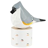 VIPbuy Statuette di uccelli in legno fatte a mano, intagliate a mano, dipinte, ornamenti per la casa, l'ufficio, la scrivania, idea regalo