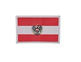 Patch ricamate Bandiera Austria con colori ufficiali - Scudo ricamato - Patch motociclistiche ricamate - Patch militari, toppa Austria(Austria)