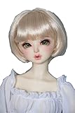 Tita-Doremi BJD Bambola Parrucca Ball-Jointed Doll 1/6 6-7 inch Blonde Dollfie SD YOSD BB AOD Dod Doll MSD YOSD Toy Head Parrucca Hair 15-17Cm (Solo La Parrucca,Non Una Bambola )