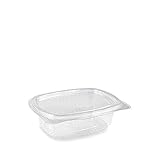 VIRSUS Vaschette ovali in Pet Scatola da 120 vaschette Trasparenti 250cc con Coperchio Unito. Contenitori con Chiusura ermetica