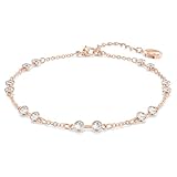Swarovski Strand Remix Collection, Bracciale Taglio Round, Bianco, Placcato color oro rosa