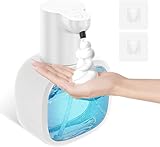 Distributore di sapone automatico, 500 ml, distributore automatico di sapone, elettrico con sensore, ricaricabile tramite USB, Ipx5, impermeabile, per bagno, toilette, cucina e ufficio, bianco