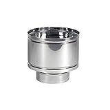 Antivento A Botte Acciaio Inox AISI 304 5/10 COMIGNOLO FUMAIOLO Attacco Tondo 80 Maschio
