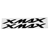 Adesivo moto, Qiilu Adesivo Moto, Coppia di Adesivi Emblema Moto Decalcomanie Tridimensionali per X‑MAX XMAX 125 250 400(nero)