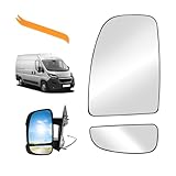 Vetro a specchio sostituzione per Fiat Ducato Citroen Jumper Peugeot Boxer 2006-2023 Riscaldabile Vetro Specchietto di Ricambio Vetro specchietto retrovisore Lente Vetro di Retromarcia(Sinistro)