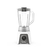 Moulinex Blendeo + Frullatore Elettrico, 450 W, 1.5 L, Tritatutto con 2 Velocità, Funzione Pulse e Tritaghiaccio, Blender Frullato, Etichetta Duraforce e Tappo Dosatore, Bianco, LM2C01