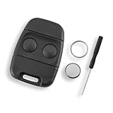 Guscio di ricambio per chiave auto con telecomando a 2 pulsanti per Land Rover 25 45 200 400 ZS ZR Defender Discovery Freelander + cacciavite + portachiavi + batteria CR2032