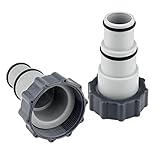Kit 2 pezzi Adattatore di Ricambio per Tubo flessibile da Piscina Intex, per Pompe con filettatura interna, Collari Filettati