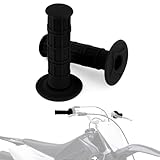 AnXin Manopole manubrio universali da 22 mm 7/8" Antiscivolo in Gomma per CRF EXC YZF KLX Motocross Dirt Pit Bike Scooter - 2Pcs (Nero)