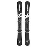 Short Skis for Snow | 99 cm | Skiblades Snowblades Skiboards Little Short Skis | Snowfeet* (BLACK | SKI BINDINGS)