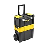 STANLEY Essential Rolling Workshop Toolbox, unità impilabili 3-in-1, soluzione portatile per attrezzi, STST1-80151.