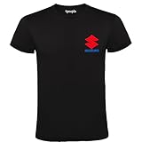 4people Maglietta Suzuki Uomo - Nera, 100% Cotone, Taglie S-XXL - Stile e Comfort, Nero , L