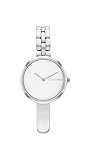 Calvin Klein Orologio Analogico al Quarzo da Donna Collezione BANGLED con Cinturino in Acciaio Inossidabile Argentato - 25200278